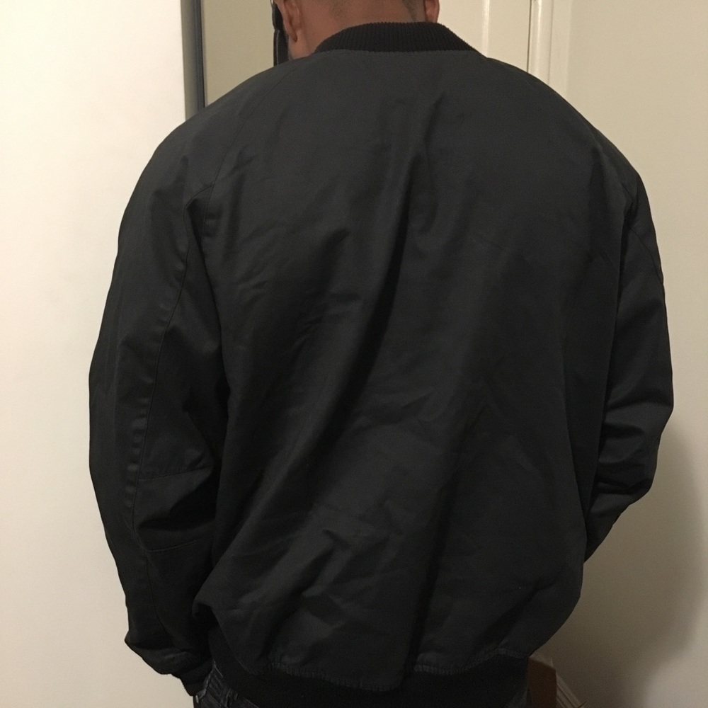 Black Utility Bomber Jacket